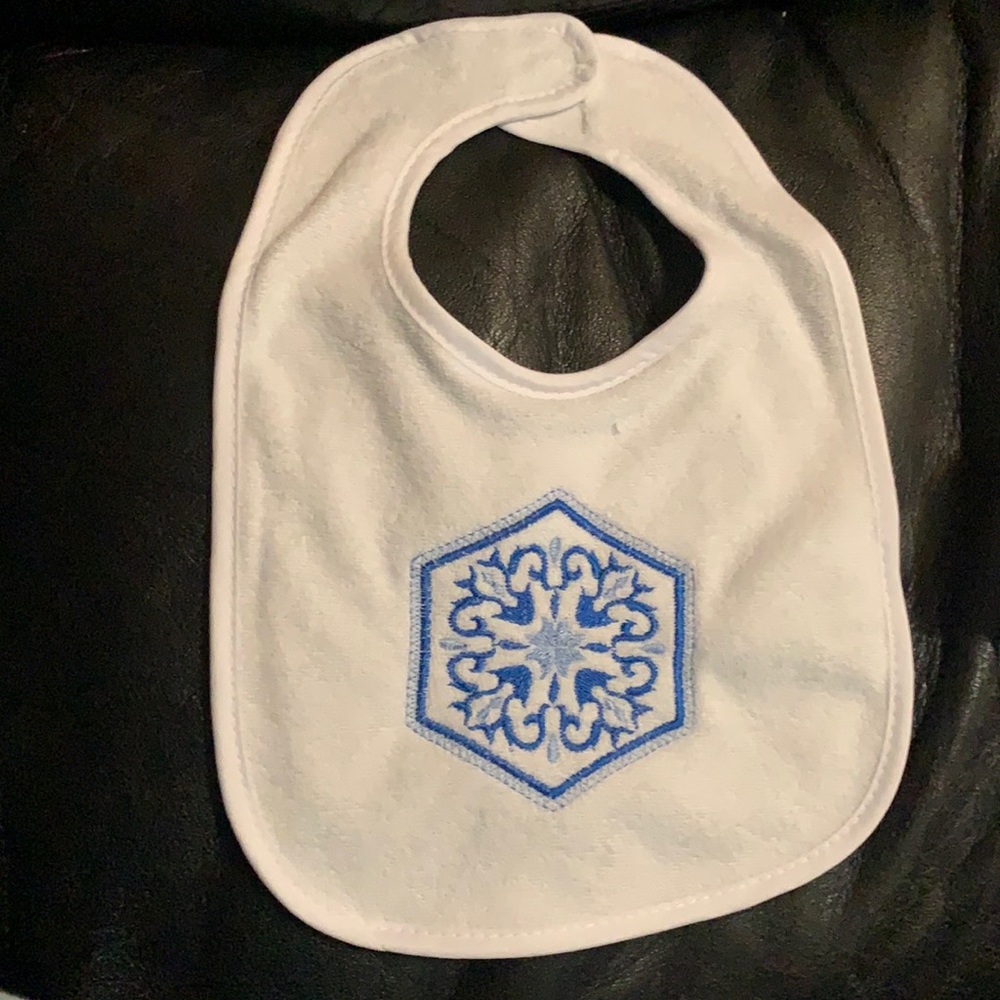 Embroidered Bib for 3 months old baby